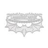 Happy Halloween Bat Frame Metal Silvery Stencil Embossing Cutting Dies For Diy Scrapbooking Paper Album Cards Making