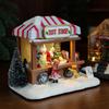 Christmas Village Accessories LED Lighted Christmas Village Houses Xmas Vacation House Statue Xmas Village House for Home Decor