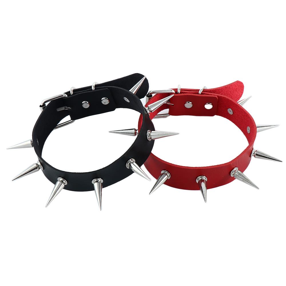 Party Gifts Spikes Teens Women Club Goth Necklace Gothic Rivets Choker Women Choker Neck Collar
