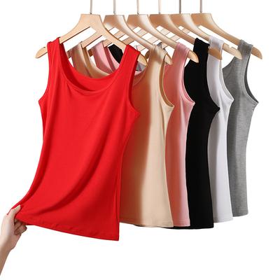 Modal großes rotes Hosenträger-Westen-Top für Damen, ärmellos, für die Weihnachtszeit, dünn