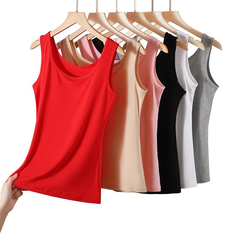 Modal großes rotes Hosenträger-Westen-Top für Damen, ärmellos, für die Weihnachtszeit, dünn