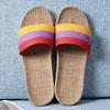 Cotton and Linen Non-Slip Home Slippers for Men and Women – Indoor Summer Slippers with Thick Bottom for Wooden Floors.