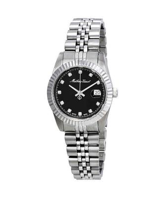 Orologio da Donna Mathy III Acciaio Inossidabile Quadrante Nero Quarzo D810AN