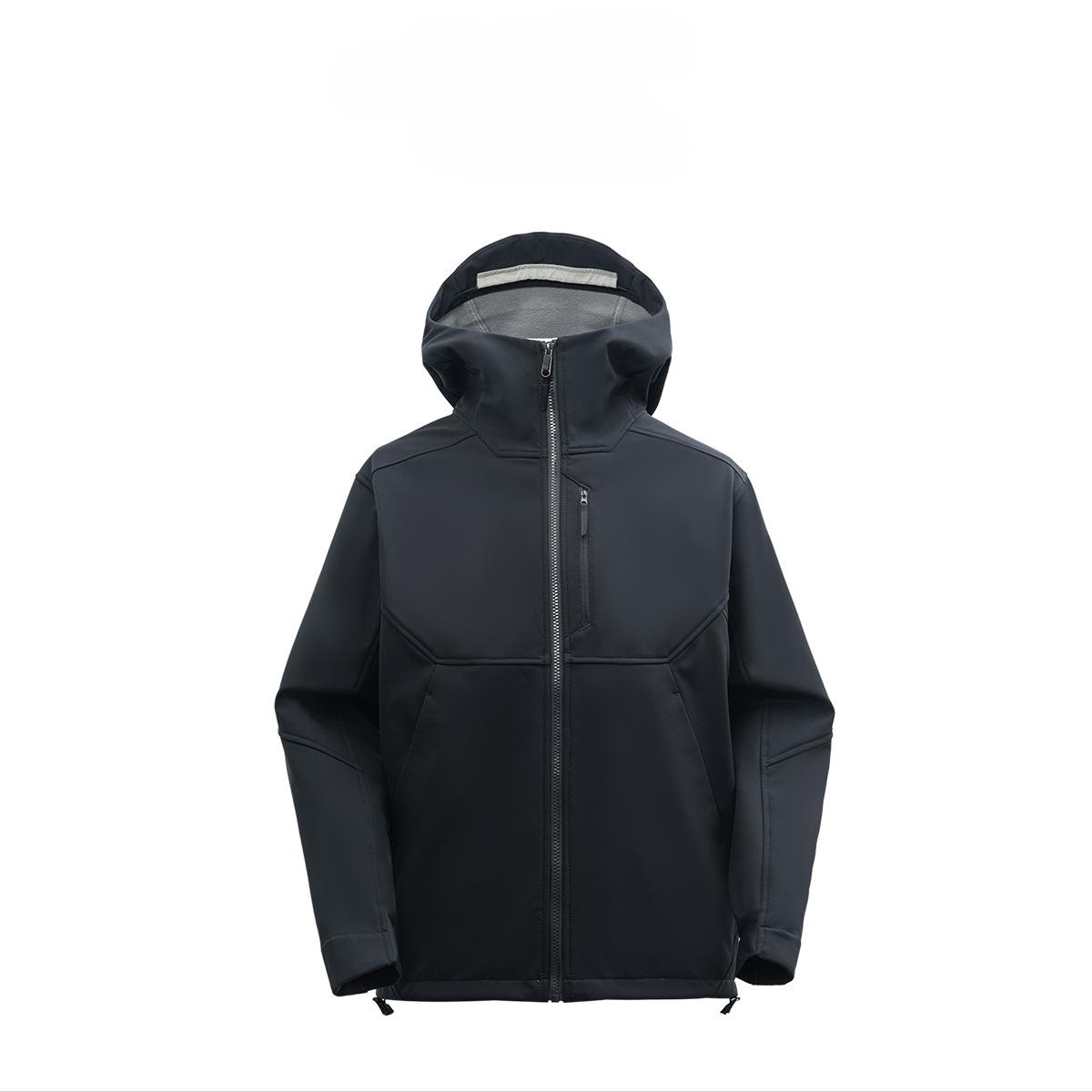 

Куртка Soft Shell для активного отдыха, осенняя, альпинистская, спортивная, с капюшоном, мужская и женская, ветрозащитная, водонепроницаемая, бархатная, повседневная куртка S