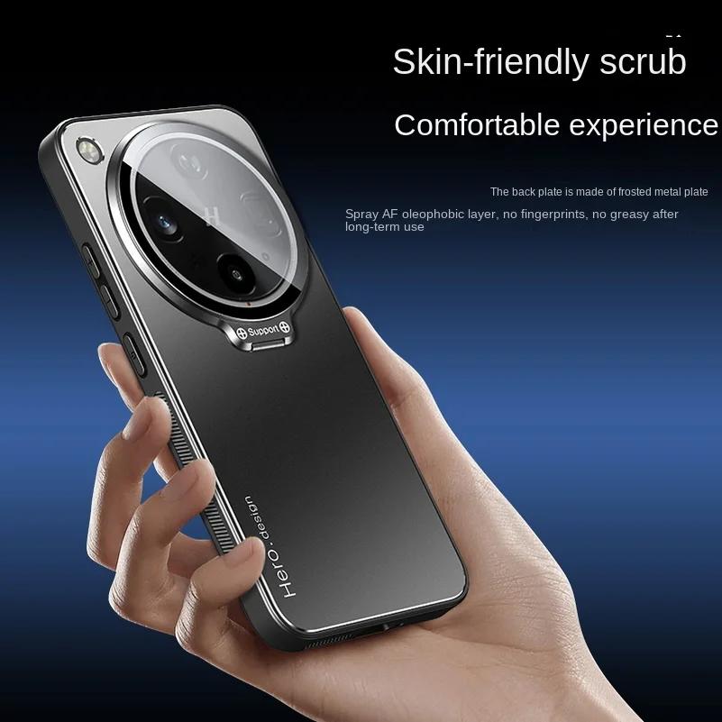 For Find X8 Ultra Case Metal Lens Camera Holder Cover for OPPO Find X8ultra X8S Plus X8S+ X8Pro Shockproof Matte Kickstand Case