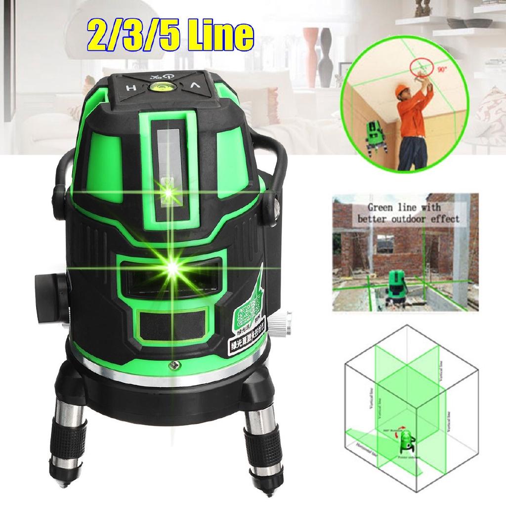 2/3/5 line 6 point Green laser level meter 360 degree laser level with outdoor mode tilt mode Self Leveling