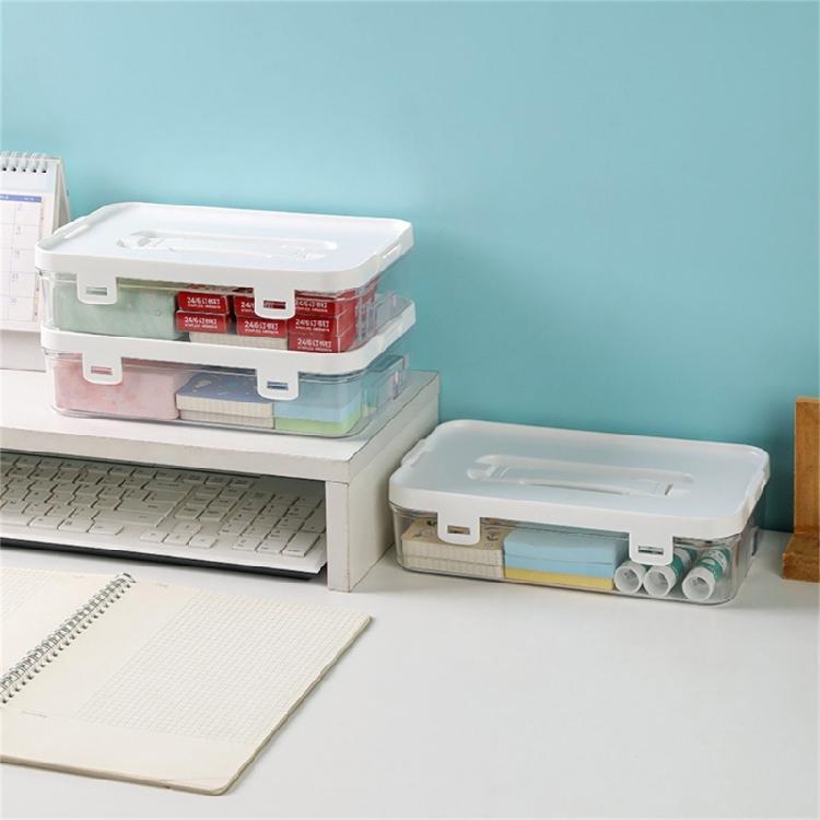 Pack of 3 Durable Clear Storage Boxes Featuring Easy Carry Handles and Tight Fitting Lids Suitable for Various Household Needs