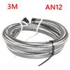 10FT 3M AN4 AN6 AN8 AN10 AN12 Oil Fuel Hose Oil Gas Cooler Hose Line Pipe Tube Nylon Stainless Steel Braided Inside CPE Rubber