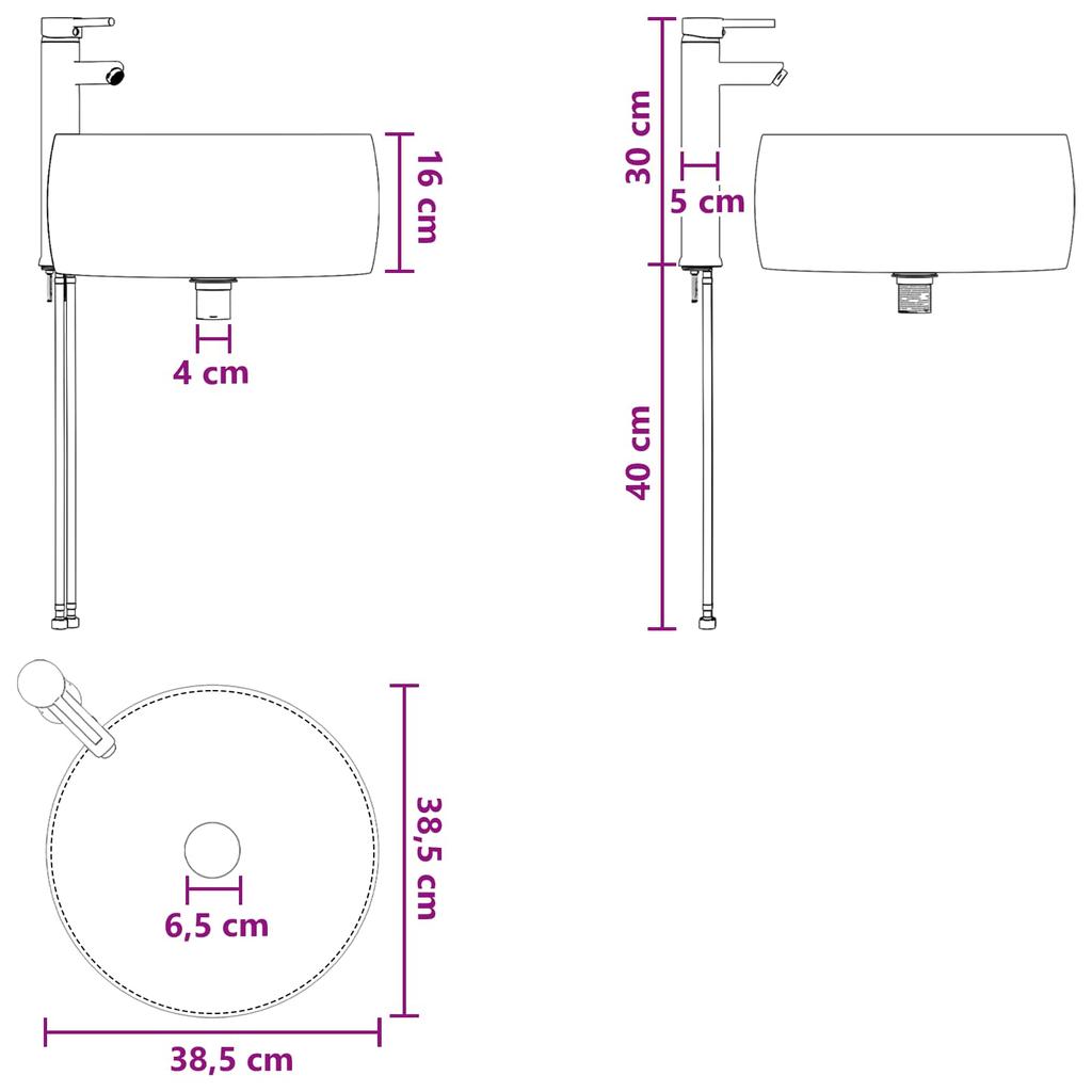Bathroom Furniture Set 3 Pcs Black 49.5 X 44.5 X 66 Cm