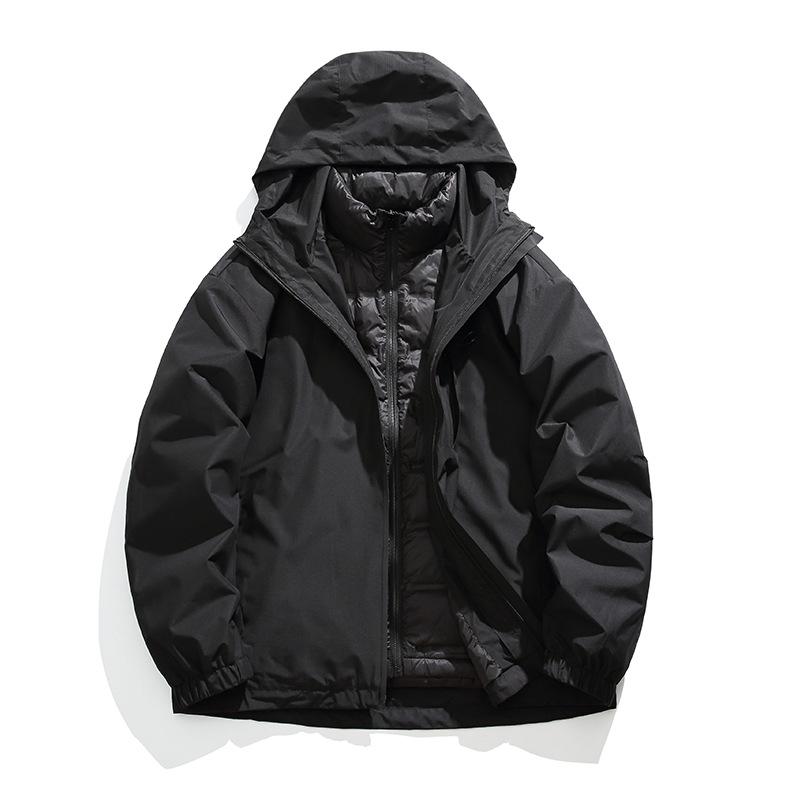 

Куртка для активного отдыха в горном стиле «три в одном» со съемным пуховым вкладышем, с тремя защитными свойствами, для мужчин и женщин, зимняя модная куртка-пуховик 2XL