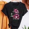 Flower Graphic Cute Cartoon Women Tshirt Kawaii Print Harajuku 90S T Shirt Femme Ullzang Fashion T-Shirt Tops Tee Female Clothes