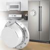 Manual Mechanical Kitchen Timer with Magnetic Base Countdown Cooking Baking Timing Tool Silver
