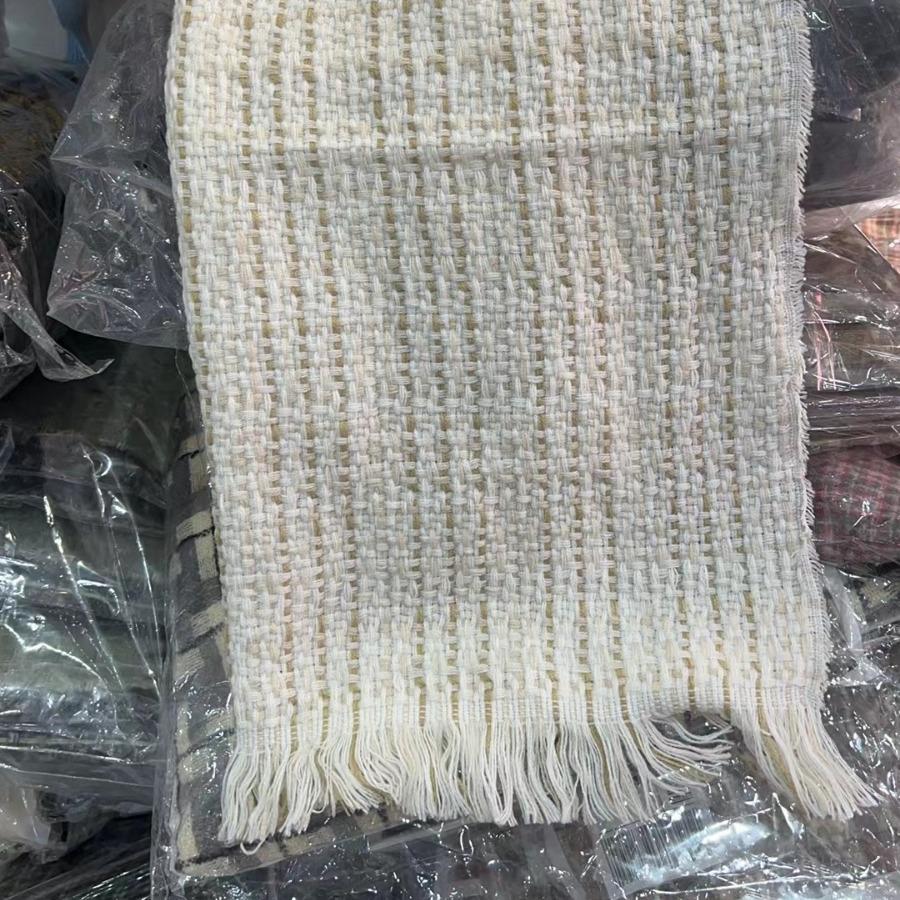 New Autumn and Winter Imitation Cashmere Tassel Scarf Winter Korean Version High End Small Fragrance Elegant and Versatile Knitted Scarf