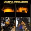 E-Bright Amber/Yellow Led Strip Lights for Cars 5050 SMD Waterproof Golf Amber