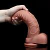 Silica Gel Realistic Dildos for Women Skin Sliding Foreskin Testicles Dildo Anal Vaginal Stimulation Strap On Big Penis Sex Toys For
