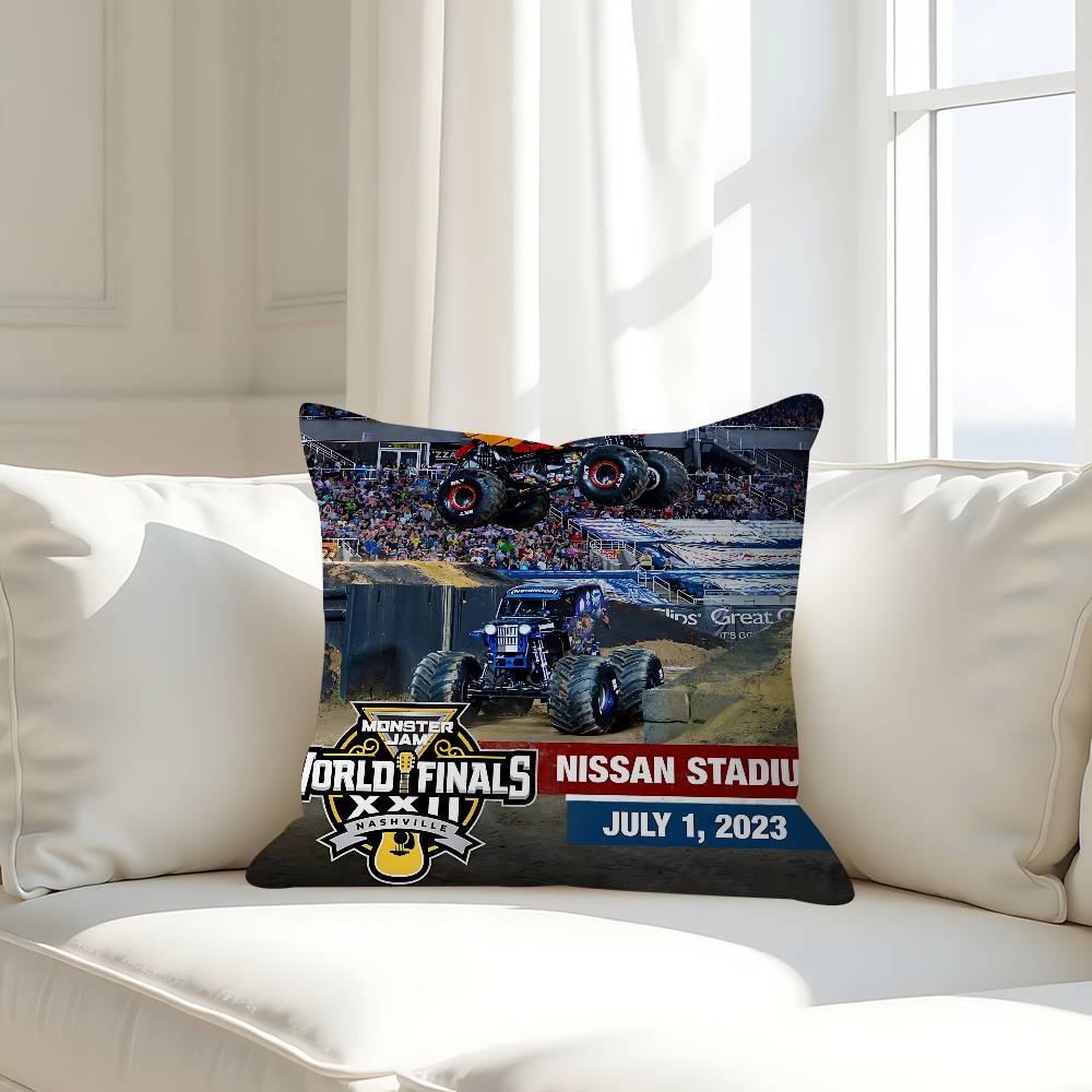 M-Monster Jam Pillow Cushion Cover Pillowcase Living Room Sofa Home Decor Customized