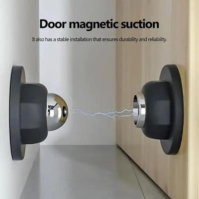 Short Non Perforated Strong Magnetic Door Suction,Silent Door Collision For Home Hotels, Anti-Collision Door Stop, Practical Tool For Door Obstruction