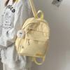 Leisure campus solid color high school student schoolbag new small fresh nylon travel backpack outside