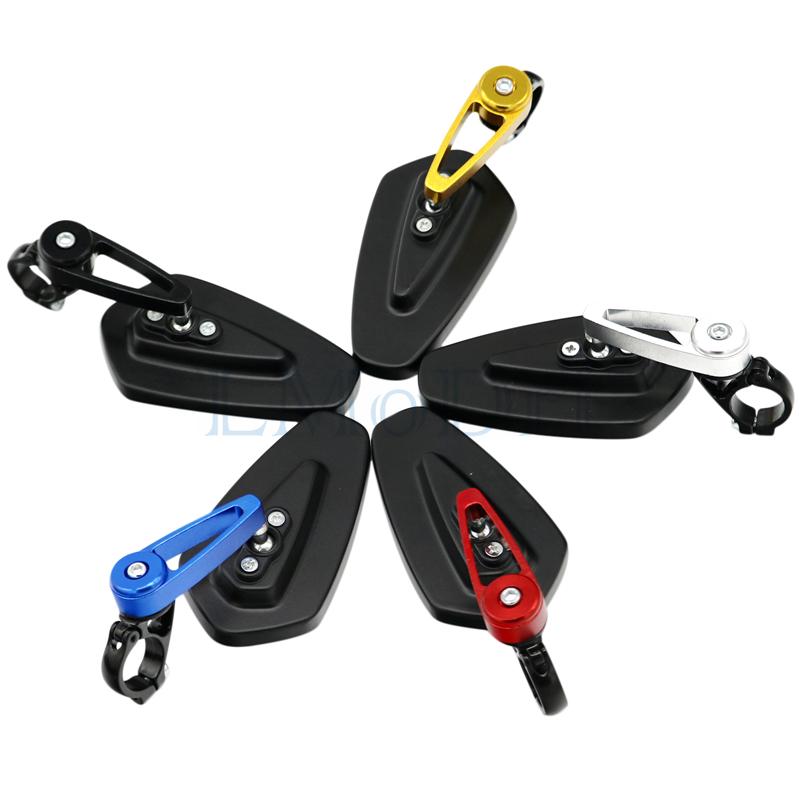 LMoDri Universal 7/8"" 22mm Handle Bar Motorcycle Bar End Mirror Motorcycle