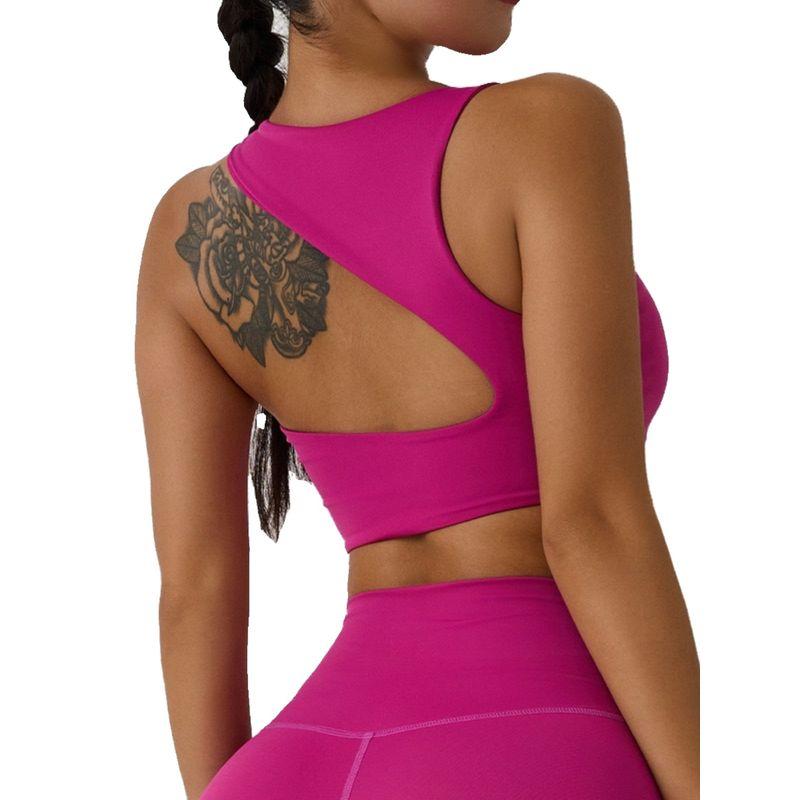 Fashion Double-Sided Brushed Beauty Back Exercise Underwear Women's Bubble Wrap Yoga Push up Bras Running High-Strength Sports Vest