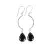 Black Onyx  Gemstone 925 Sterling Silver Women Jewelry Handmade Earrings 2.60" EE-43-13