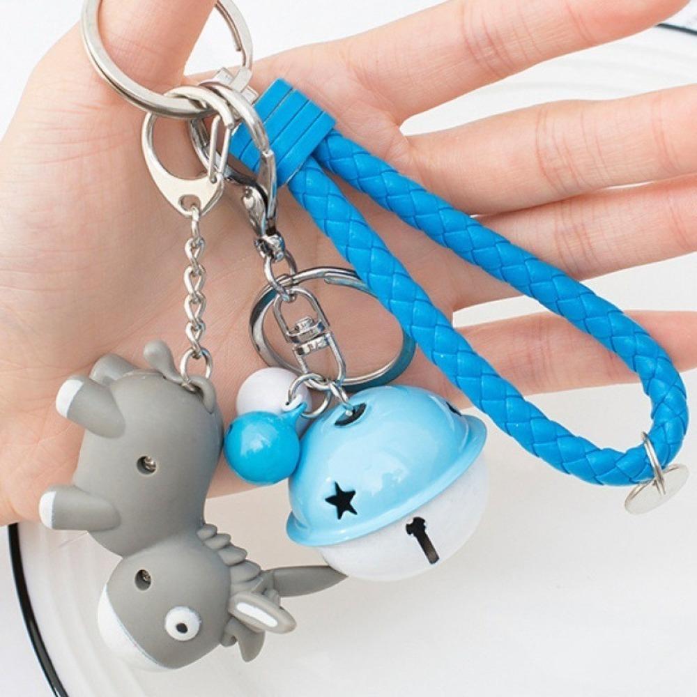 LED Light Donkey Sounding Key Ring Cute Car Pendant Fidget Toy Fingertip Clicker Car Key Chain