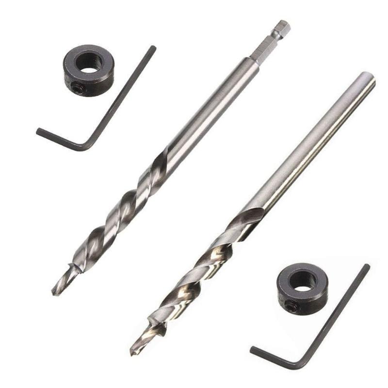 Hex/Round Shank Oblique Hole Locator Drill Bit for Precise Hole in Woodworking Constructed from High Speed Steel Build