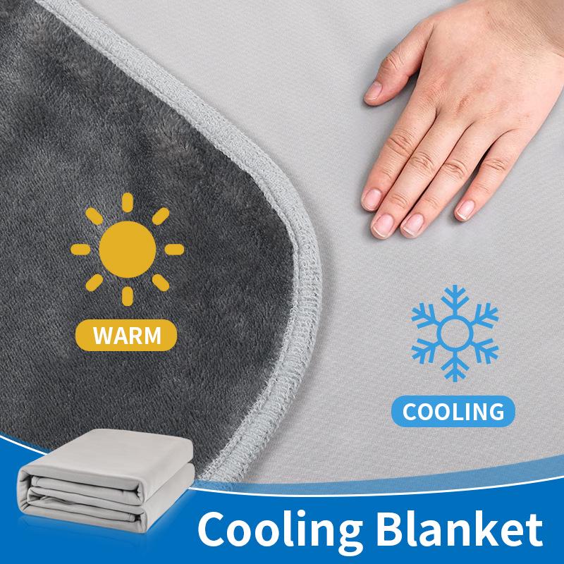Double-Sided Ice Silk Cooling Blanket - Summer Nap & Air Conditioning Comfort
