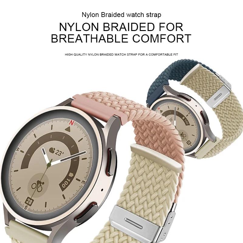 20mm/22mm Strap for Samsung Galaxy watch 6 4 5 pro active 2 Gear S3 braided solo loop bracelet correa Huawei watch GT 2 3 band