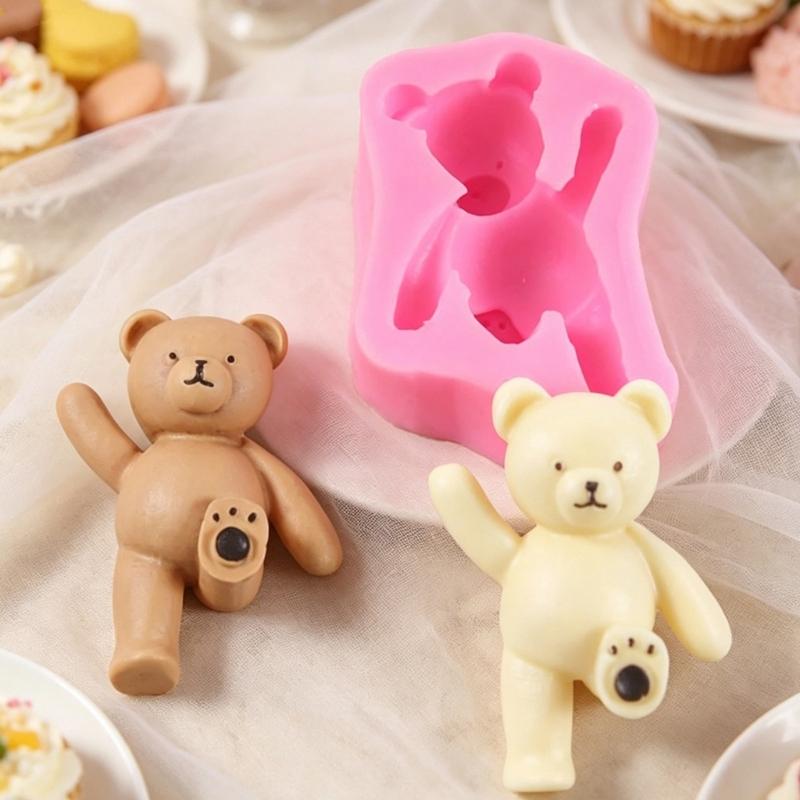 Silicone Bear Cake Molds For Baking Chocolate Candy Jellies With Cute Kicking Leg Design Easy To Releases For Home Kitchens
