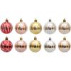6Pcs/Box Electroplated Painted Ball Christmas Tree Ornament Plastic New Year Christmas Gifts Boxes Pendant Pendant