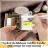 Portable Watercolor Palette Set Mini Travel Paint Palette with Clip Watercolor Paint Boxes Art Painting Square Tray for Students