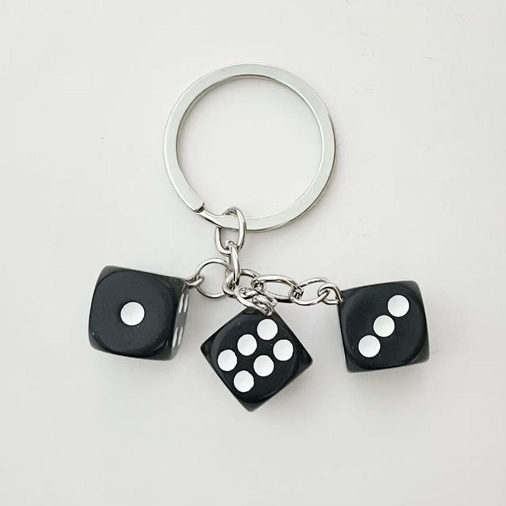 Trendy Black 8-Ball Keychain Pendant - Fashionable Billiard Accessory