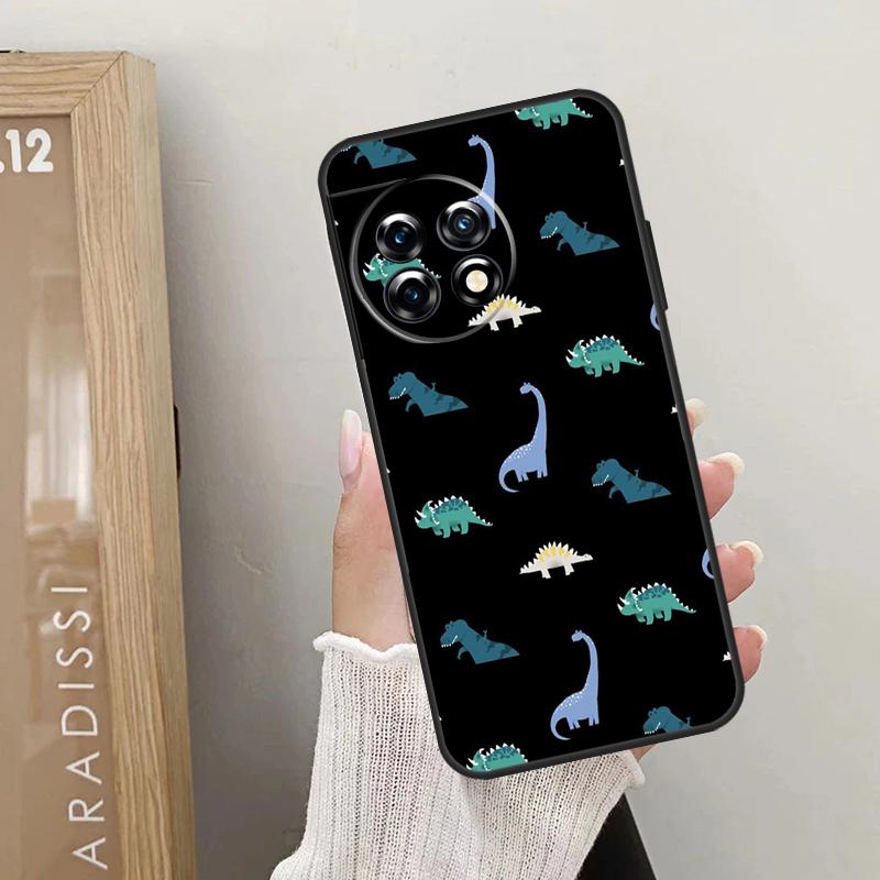 Dinosaur Pattern Case For OnePlus Nord CE 4 3 2 Lite 2T N10 N20 N30 OnePlus 12 11 9 10 Pro 8T 10T 12R Cover