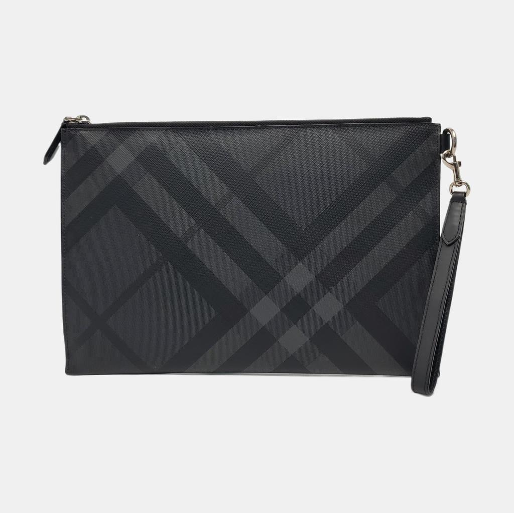 [Gebraucht] London Gray beschichtete Canvas Clutch - Sehr gut #1GHEZP9