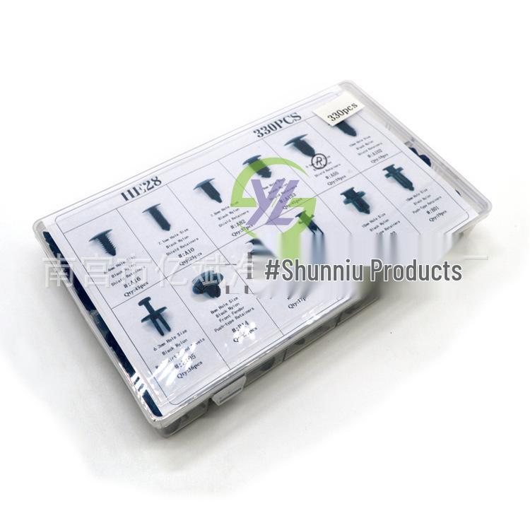 330-Piece Boxed Snap-in Fasteners Set for Honda Toyota Bumper & Christmas Tree Barbs