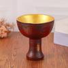 Wide Opening Resins Vase, Medieval Gothic Pedestal Chalice Goblet Decors for Desktop Accent Styling, Mantels Layering, and Florals Display Use