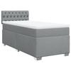 Maison Exclusive - Sommier à lattes de lit et matelas Gris clair 90x190 cm Tissu