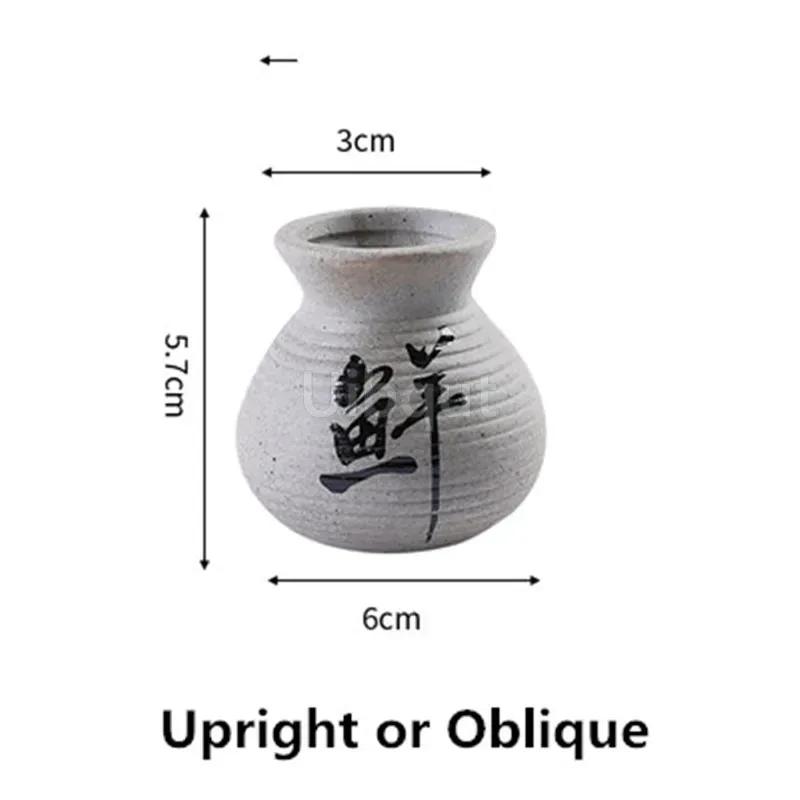 Sushi Shop Sashimi Plate Decoration Ceramic Small Bottle Dry Ice Japanese Kitchen Tableware Restaurant Toothpick Holder Storage