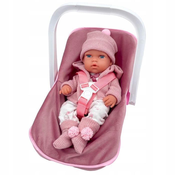 Poupée Bébé - KINDERPLAY - KP2228 - 30,5 Cm - Porte-bébé Rose - 6 Pièces Incluses