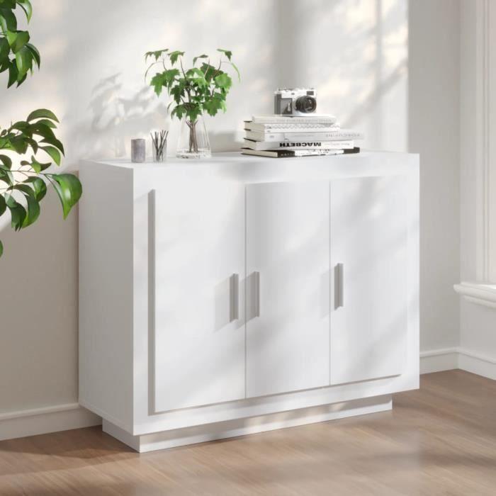 811835 vidaXL Buffet Blanc 92x35x75 cm Bois d'ingénierie