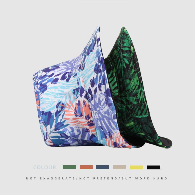 Xw2094-3 Green Plant Pattern Sun Protection Fishing Hat For Ladies