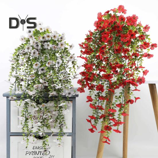 Εξωτερικά Κρεμαστά Λουλούδια Ανθεκτικά στην Υπεριώδη Ακτινοβολία Τεχνητά Λουλούδια Μπουκέτο Ψεύτικα Λουλούδια Κληματαριάς για Όλες τις Εποχές για Παράθυρο Κήπο Βεράντα Διακόσμηση Γάμου