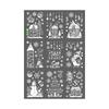 Christmas Decorations - Static Cling Stickers for New Glass Display Windows of Cabinets - Glass Stickers for Decoration