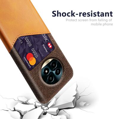 For Realme 13 Pro 5G (Global)/13 Pro+ 5G (Global) Case Cloth Texture PU Leather Hard PC Card Slot Phone Cover