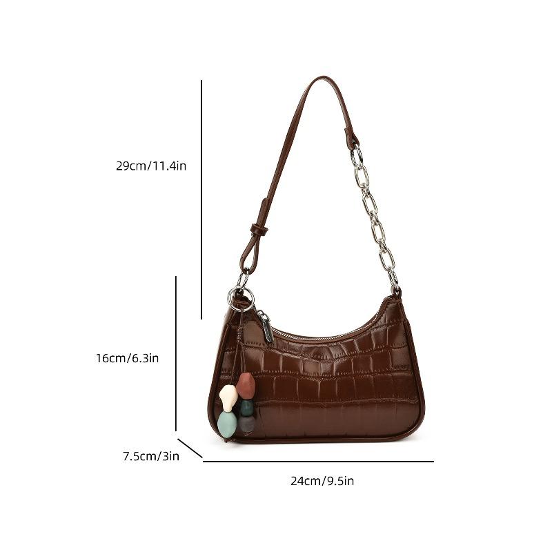Temperament embossed single shoulder diagonal span underarm bag Fan Ji new stone pattern chain hand shoulder bag