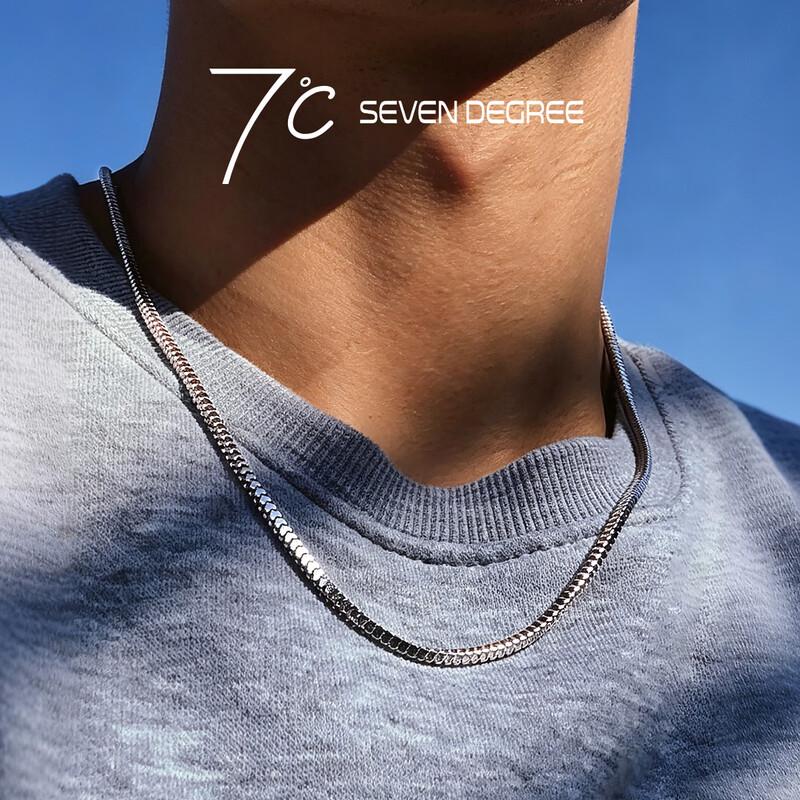 Серебряная цепочка-коробка 925 пробы Seven Degree