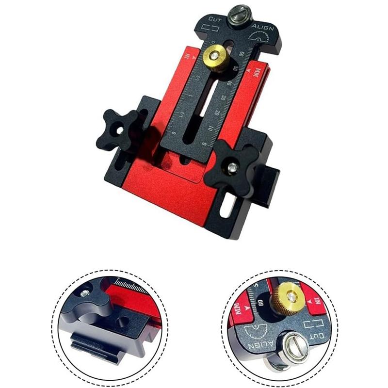 Table Saw Jig Guide Woodworking Table Saw Cutoff Stopper Thin Rip Guide Limit Fence Sliding Roller