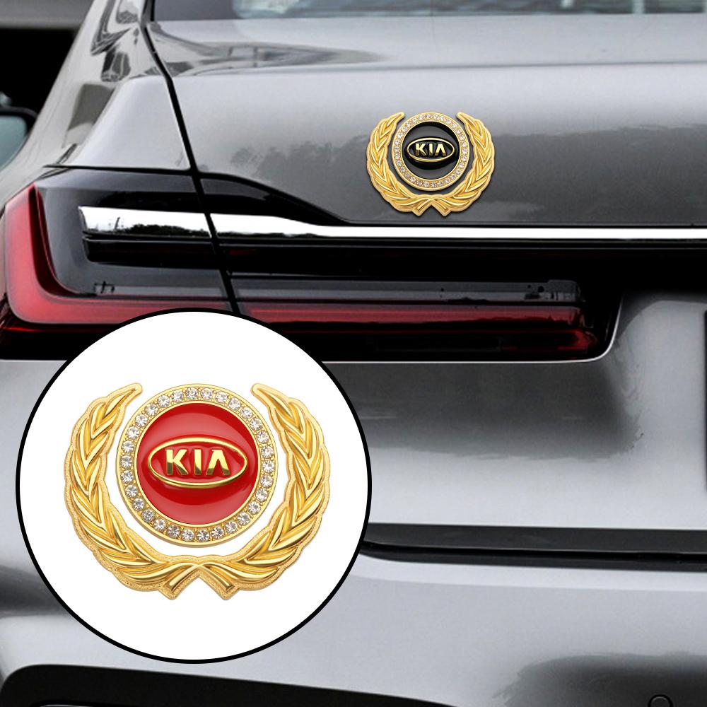 Car Metal Emblem Car Body Fender Tail Trunk Logo Stickers For KIA Sportage Ceed Sorento Cerato Optima Picanto Rio Soul K5 K3 K2