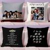 Classic Tv Show F-Friends Cushion Cover Plush Fabric Soft Double-Sided Printed Sofa Warm Winter Home Gift Pillow Cover